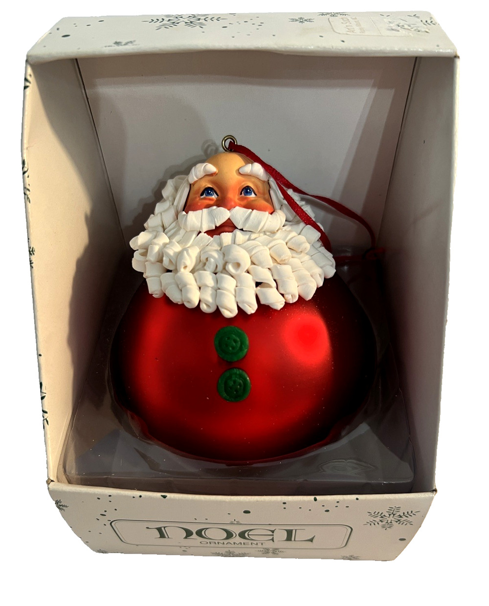 Dept 56 Christmas Jolly Santa Ornament 1841-4 Noel w/ Original Box VTG NEW